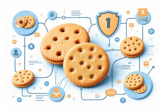 Ilustración de galletas de internet y privacidad