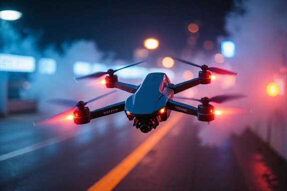 Impresionante fotografía de un drone en acción