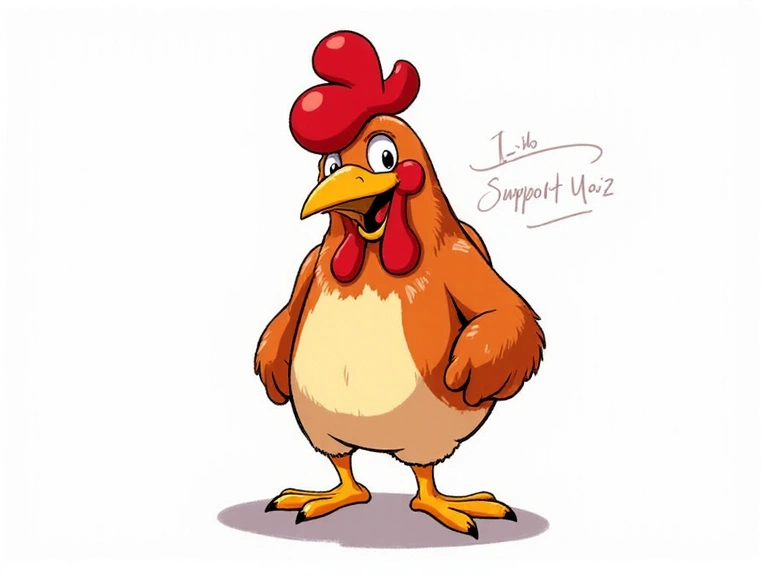 Arte conceptual de un personaje de apoyo carismático, con gran detalle y expresión.